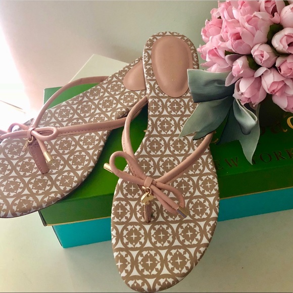 ๐NWOT Kate Spade Mistic PaleNappa Leather Sandals - Picture 3 of 8